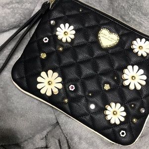 Black floral Betsey Johnson purse